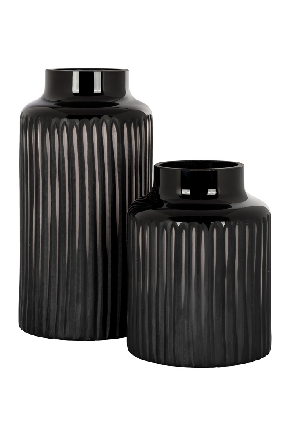 Black Glass Contemporary Vase | OROA Malin | Oroa.com