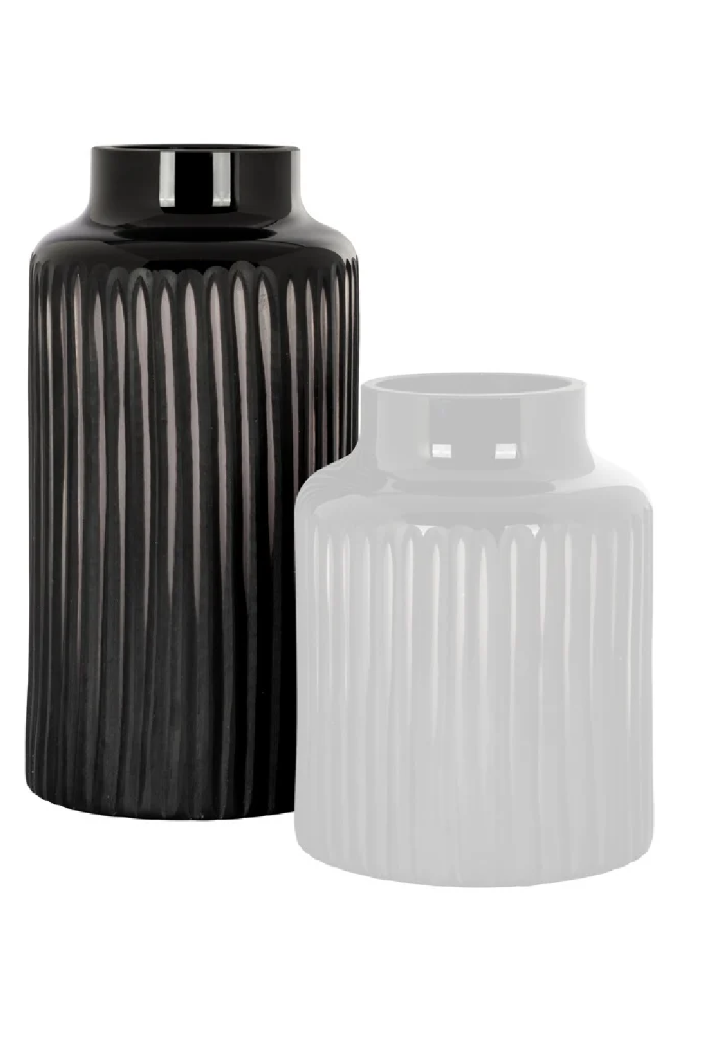 Black Glass Contemporary Vase | OROA Malin | Oroatrade.com