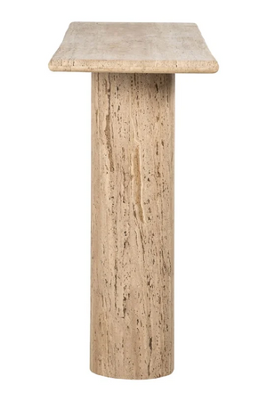 Cream Travertine Console Table | Richmond Interiors Hampton | Oroa.com
