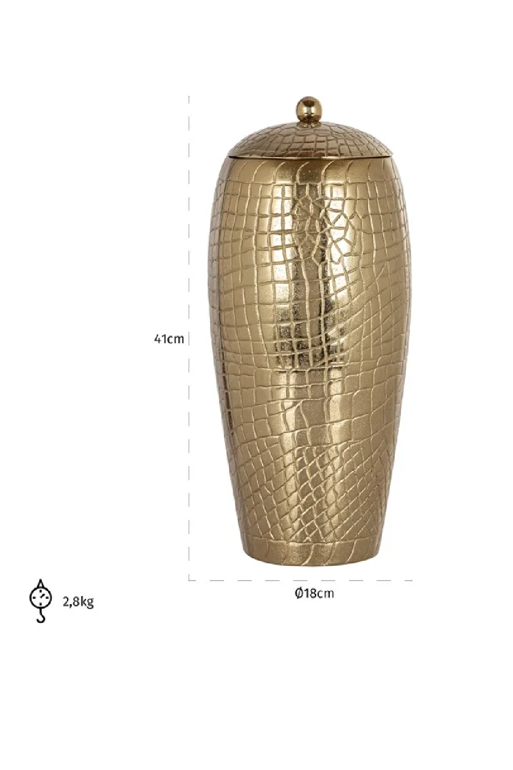 Gold Aluminium Jar | OROA Marieke | Oroa.com