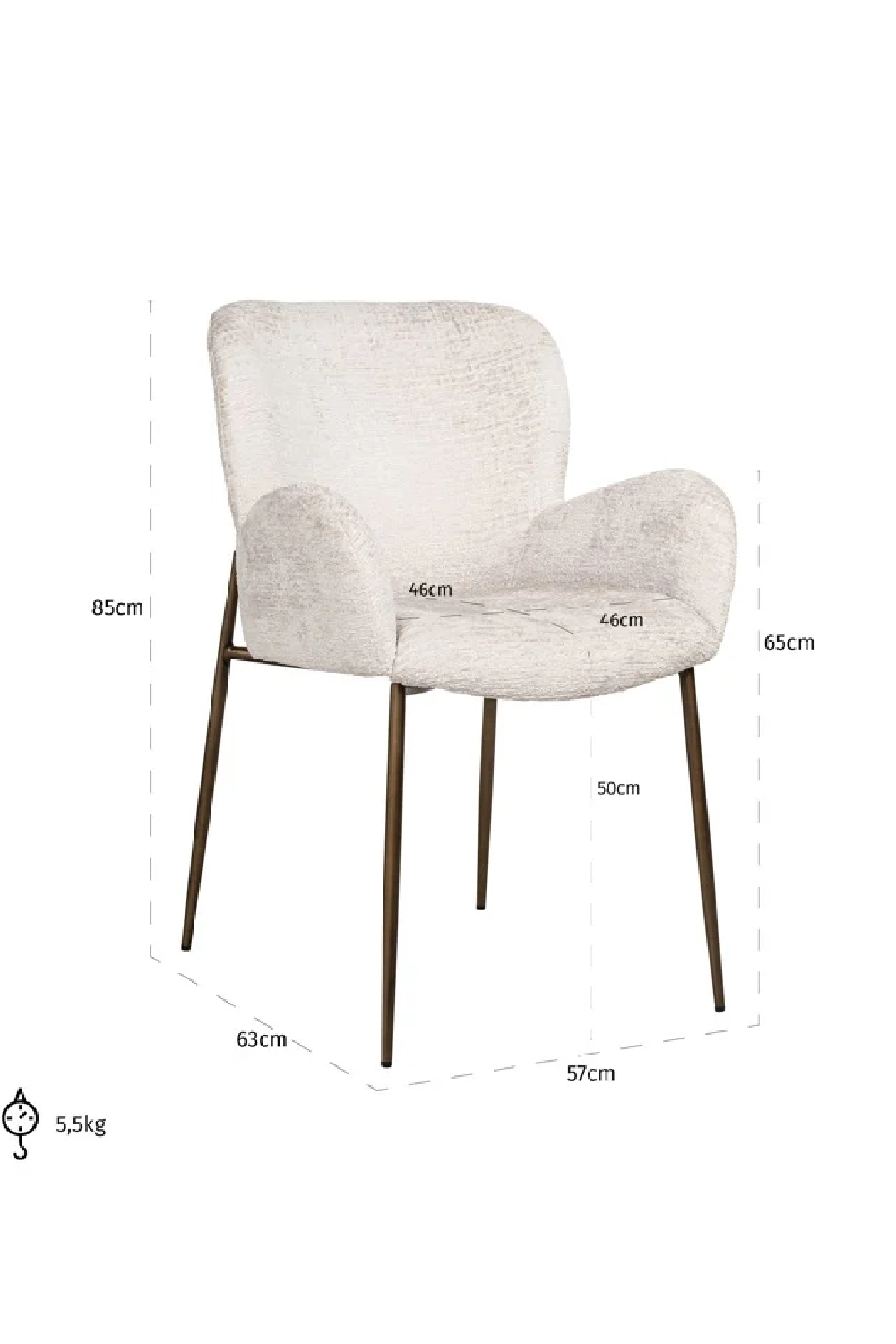 Upholstered Modern Dining Armchair | Richmond Interiors Amber | Oroa.com