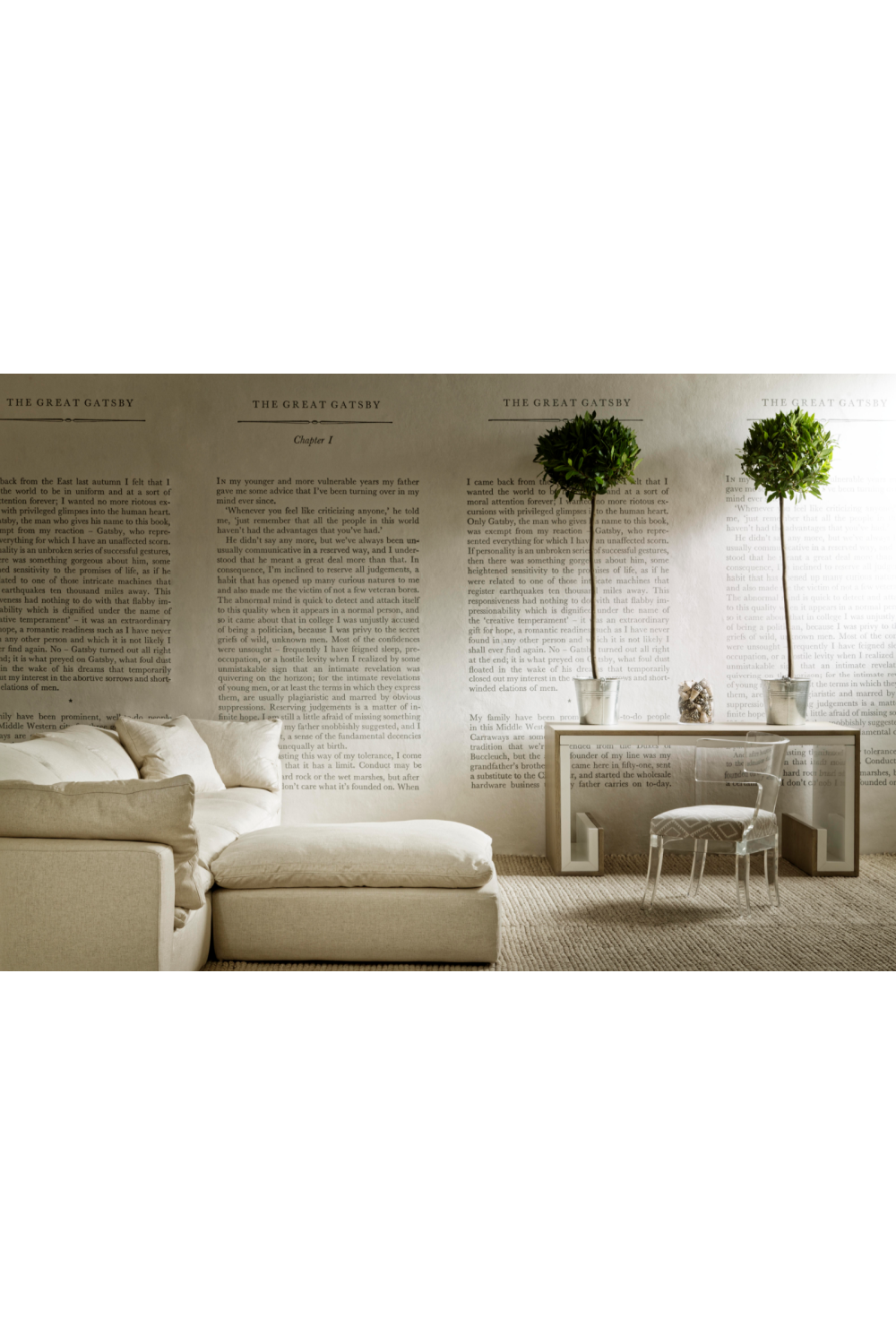Ivory Linen Sectional Sofa L | Andrew Martin Truman | OROA