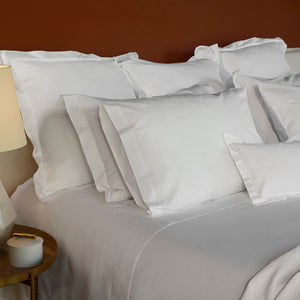 525TC White Percale Pillowcase Set | Amalia Home Victoria | Oroa.com