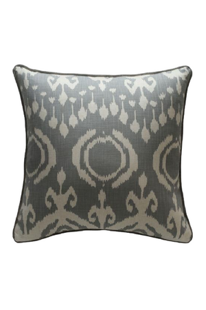 Ikat Cushion with Velvet Piping M | Andrew Martin Volcano | OROA
