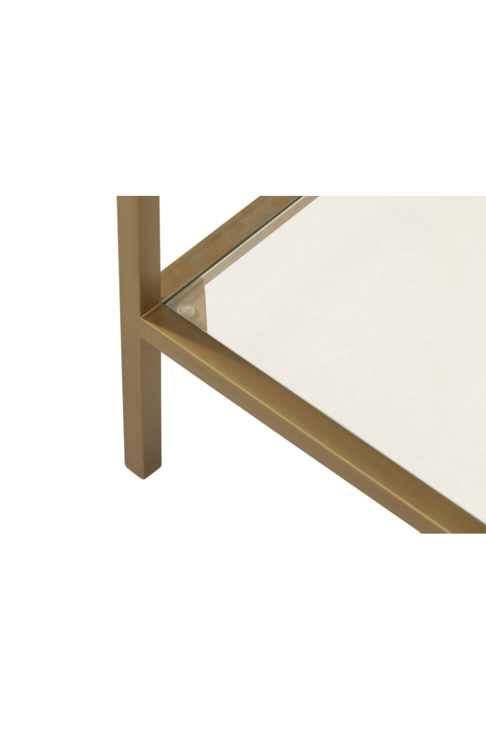 Golden Framed Glass Shelves Display Unit | Andrew Martin Architect